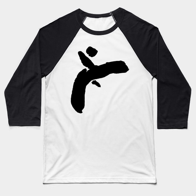 high kick - minimal ink figure Baseball T-Shirt by Nikokosmos